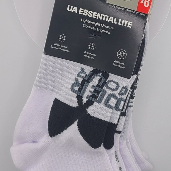 Under Armour Boys' Essential Quarter Socks - 6 Pack - Picture 2 of 4
